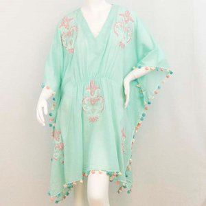 Kaftan Coverup Natural Cotton,  freesize